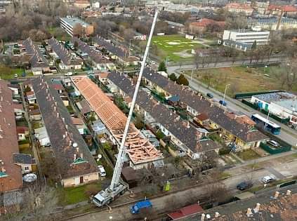 Budapest, leégett tetőszerkezet rekonstrukciója